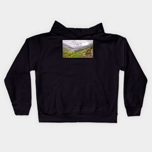 A bench with a view Kids Hoodie